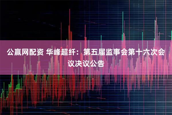 公赢网配资 华峰超纤：第五届监事会第十六次会议决议公告
